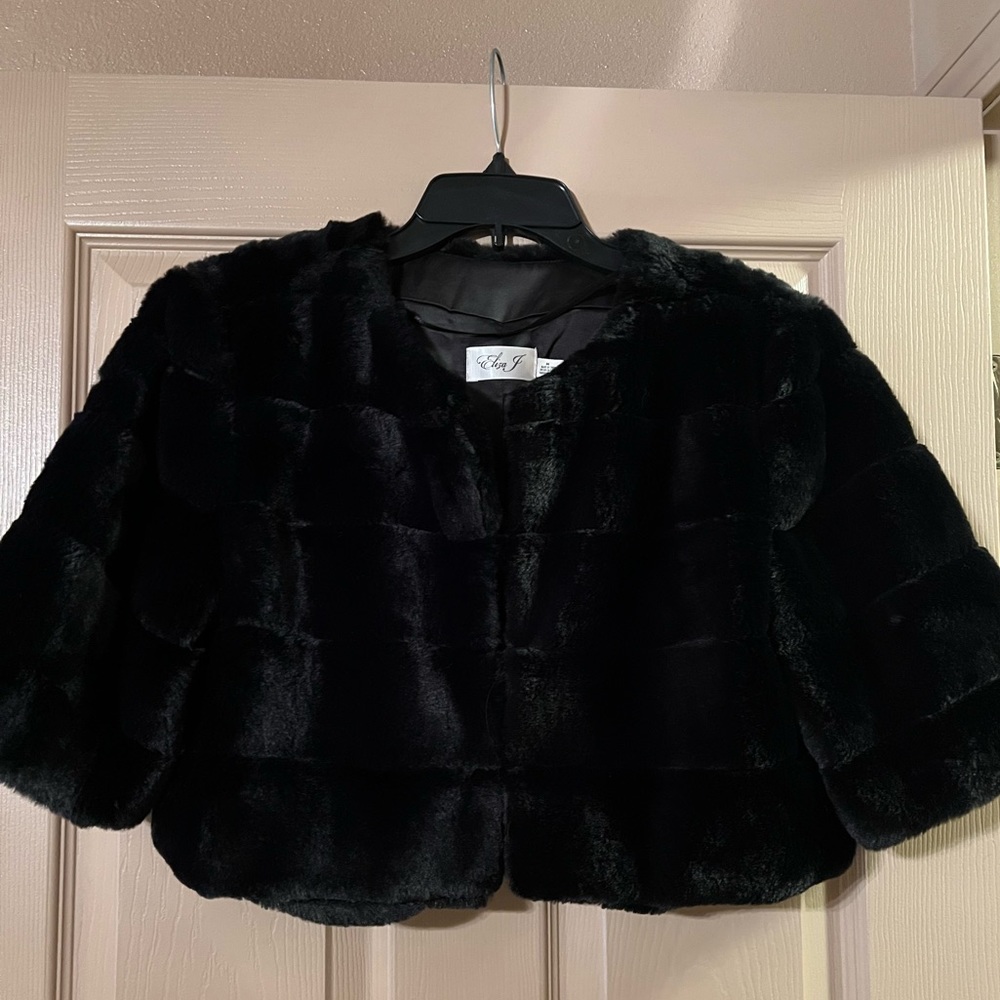 Eliza J Fur Crop Jacket